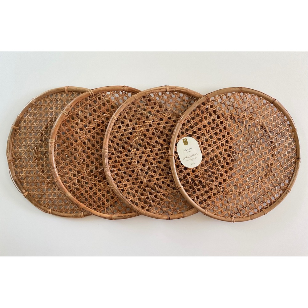 4pk Rattan Cane Chargers Threshold NWT